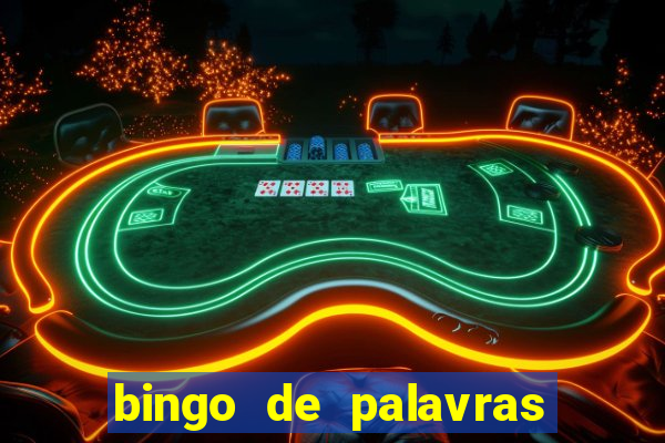 bingo de palavras 3 ano